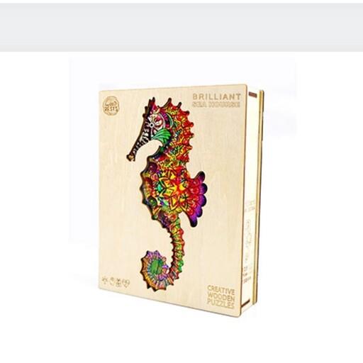 پازل چوبی وود بست مدل اسب دریایی درخشان Wood Bests Brilliant Sea Horse